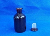 Склянка для реактивов 2500 мл темное стекло узкое горло с притертой пробкой