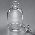 Склянка-аспиратор с краном и пришлифованной пробкой (бутыль Вульфа)